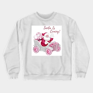 Retro Vintage Pink Santa Claus Crewneck Sweatshirt